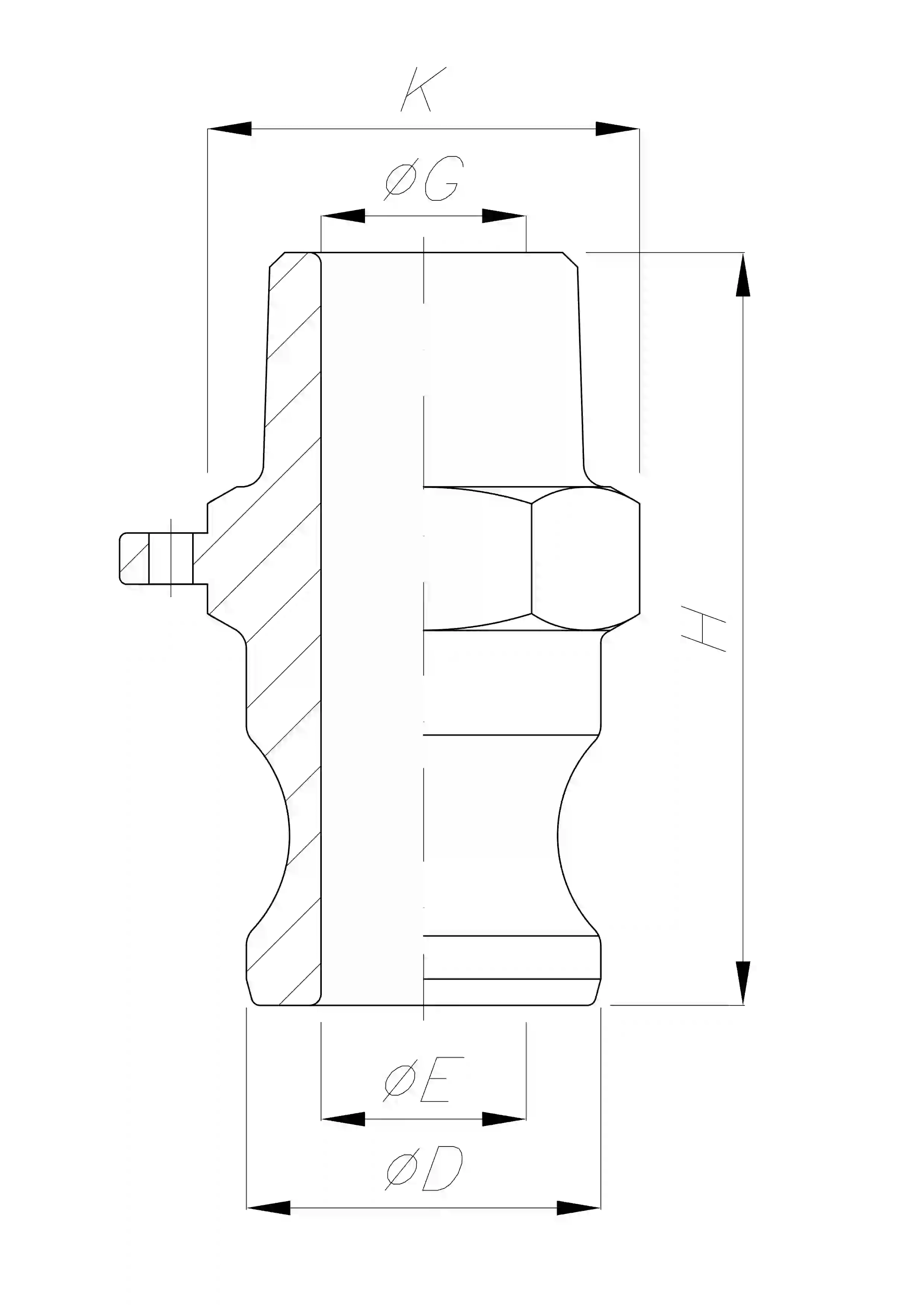 Adaptor Male Threaded